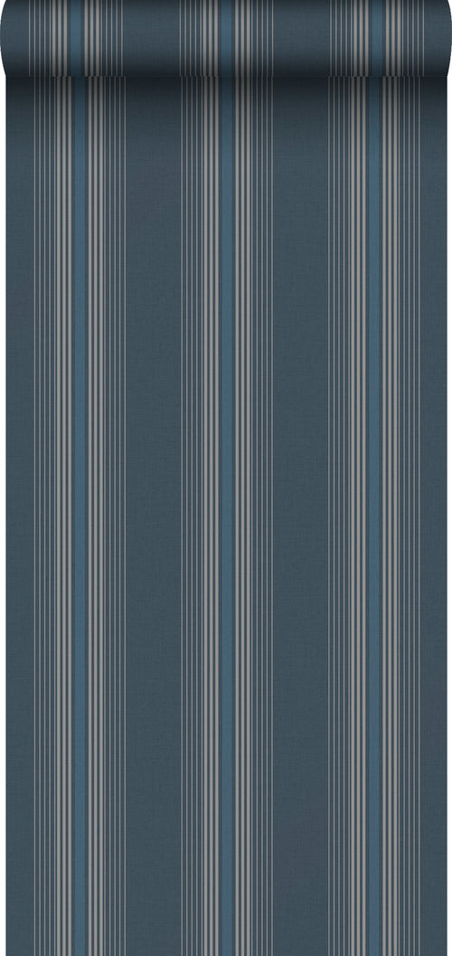 Sanders & Sanders behang strepen vergrijsd blauw - 53 cm x 10 m - 640544 - vtwonen shop