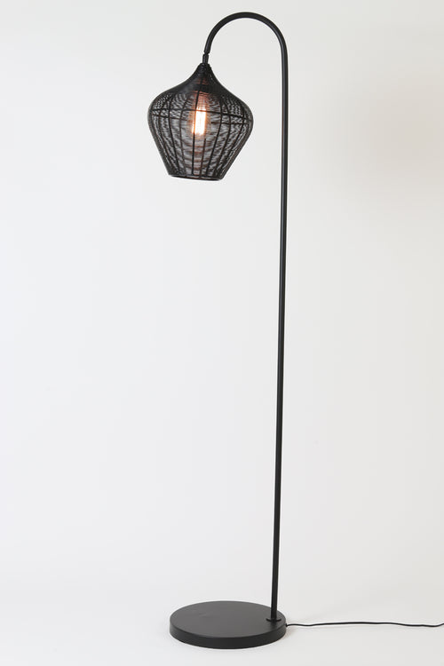 Light & Living vloerlamp ALVARO - 35x30x160cm - zwart - vtwonen shop