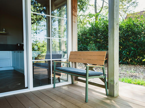 MaximaVida aluminium tuinbank Bermuda 120 cm olijfgroen