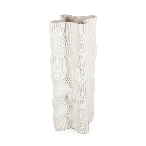 S|P Collection - Vaas 18x18xH42,5cm fluid white Vea