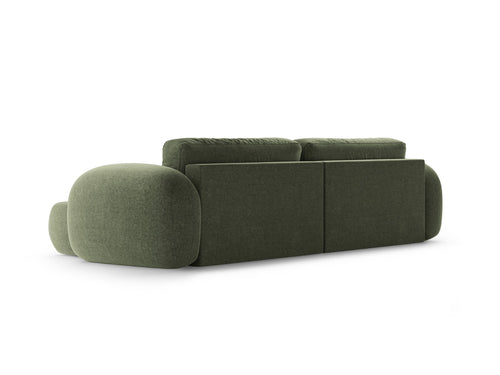 Cosmopolitan Design Omkeerbare converteerbare hoekbank met opbergdoos Tonale 4-zits, chenille groente - 149x262x88cm