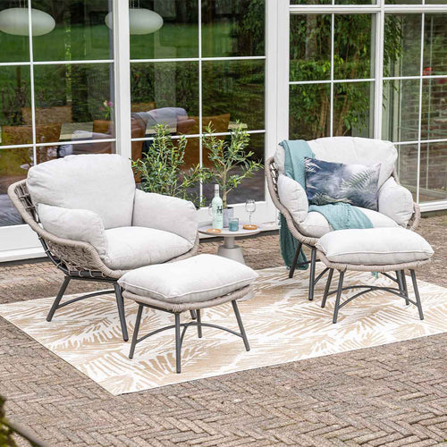 Garden Impressions loungestoelen Selene - Tepa taupe - 3-delig