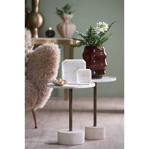 Light & Living bijzettafel Civita - bruin - Ø41cm