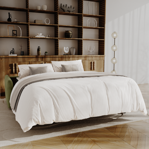 Premium Interiors - Express-slaapbank AVA - kruisbinding vintage groen 198cm