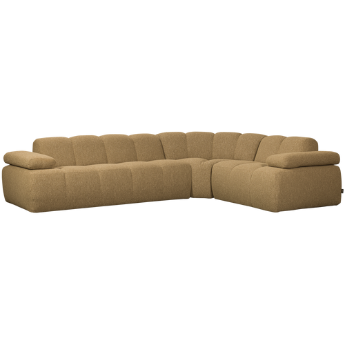 WOOOD hoekbank rechts Mojo - Bouclé - Geel/Bruin Melange - 74x310x230 - vtwonen shop