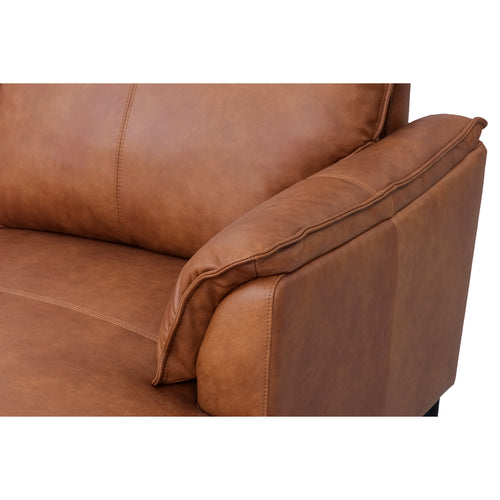 Furnhouse chaise longue bank rechts Soul - Cognacbruin - Leer - 155x233x88