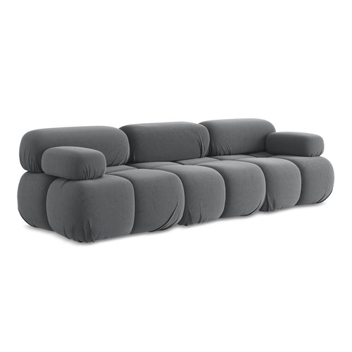 LaMiaSofa 3-zits bank Sanremo - velours - staal - 285x96x70