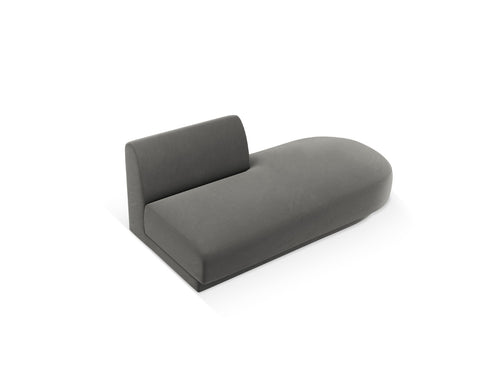 Micadoni Module Miley 2-zits, flueel lichtgrijs - 90x158x70cm