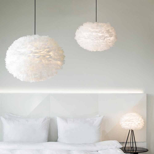 Umage Eos Large hanglamp white - met koordset zwart - Ø 65 cm - vtwonen shop