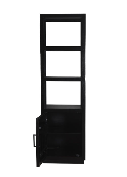 Livingfurn boekenkast Jaxx - 60cm - mangohout - zwart