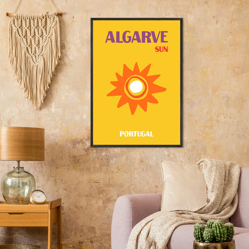 Artfulprints Poster Portugal - Algarve   - 50x70 cm - Geel