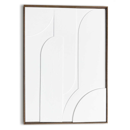 Reinders Layered Geometrics schilderij 3d art -  wit - woonkamer - 70x50cm