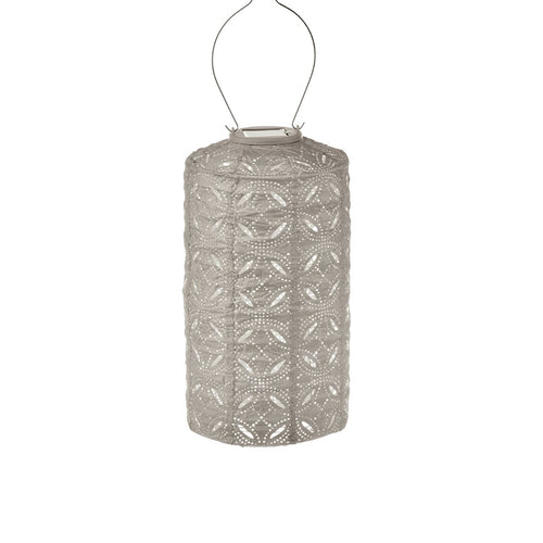 Lumiz solar lampion - mandela cylinder - 18 cm - licht taupe - vtwonen shop