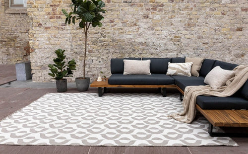 Buitenkleed Esta - Naturel/Wit - dubbelzijdig - EVA Interior - 240 x 340 cm - vtwonen shop