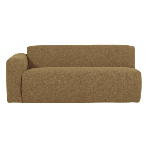 WOOOD 2-zits bank arm links Mojo Base - Bouclé - Geel/Bruin - 74x185x97