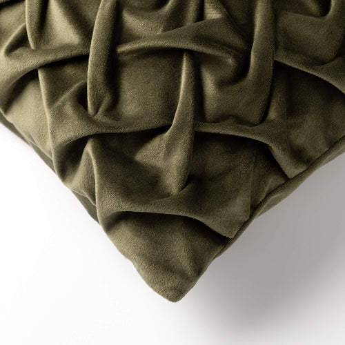 MIRA - sierkussen 45x45 cm - 3D-vlechtpatroon - Mayfly - groen