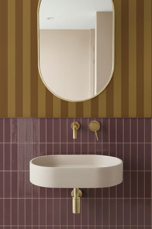 ESTAhome behang strepen bruin - 50 x 900 cm - 131973