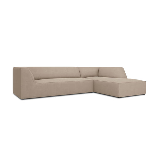 Cosmopolitan Design - Modulaire hoekbank rechts Siena 4-zits, structurele stof donkerbeige - 180x273x69cm