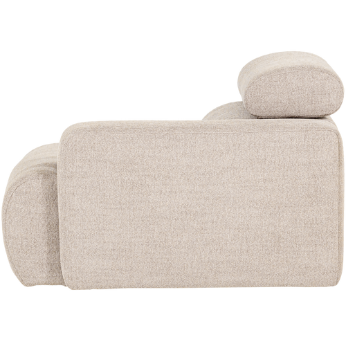 WOOOD 1-zits element bank arm rechts Novi - Polyester - Naturel - 86x109x113