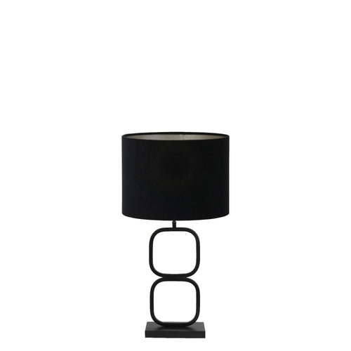Light & Living tafellamp Lutika/Velours - zwart, zwart - 30x30x67cm