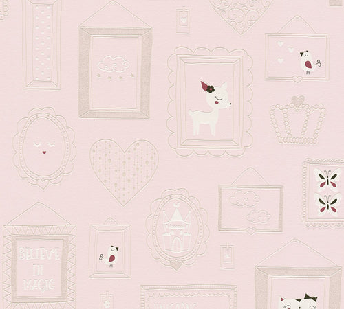A.S. Création behang fotolijstjes zacht roze - 53 cm x 10.05 m - AS-369912 - vtwonen shop