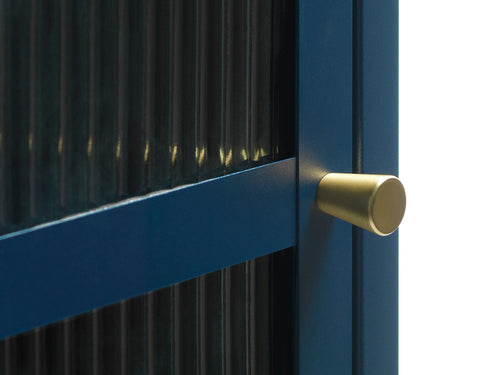 Rebellenclub Vitrinekast Omeo - 160 x 58 cm - Blauw - vtwonen shop