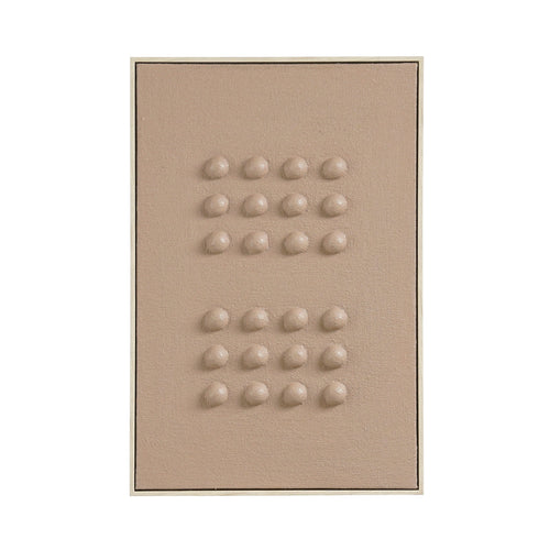 Mica Decorations Wanddecoratie - Wandpaneel Abstracte Kunst 60 x 40 x 3 cm - Woondecoratie voor Woonkamer of Slaapkamer - Donkerbruin