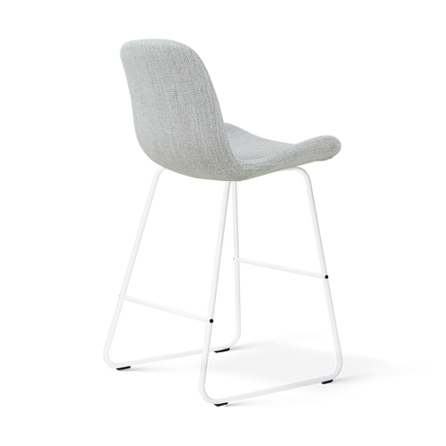 Nolon Nino-Fé barkruk grijs melange - wit onderstel - 65 cm - vtwonen shop