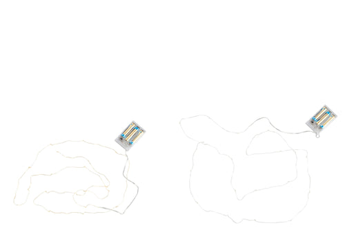 J-Line slinger Draad 20l - goud/zilver - warm wit - 2 stuks - LED lichtjes - vtwonen shop