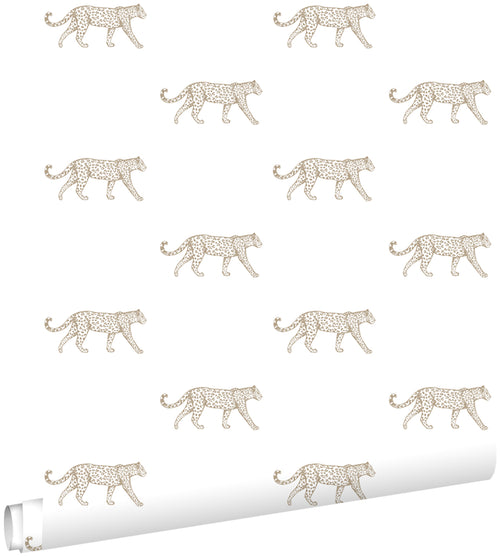 ESTAhome behang panters wit en beige - 53 cm x 10.05 m - 139771 - vtwonen shop