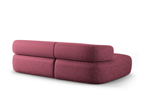 Micadoni linker hoekbank Jenny 5-zits, chenille kersenboom - 145x225x73cm