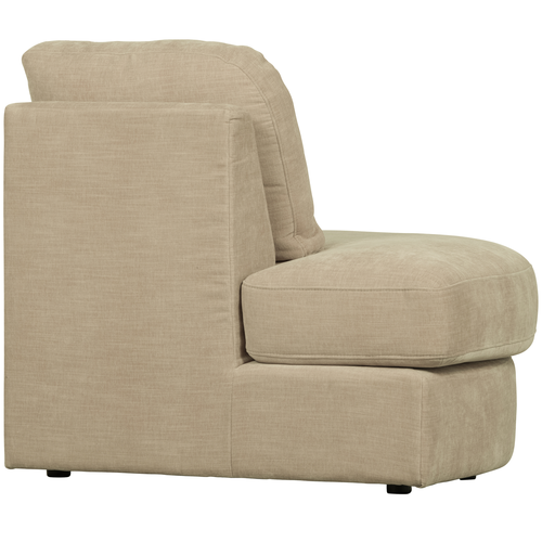 vtwonen 1-zits bank element ronde hoek links Family - Polyester - Zand - 85x93x98 - vtwonen shop