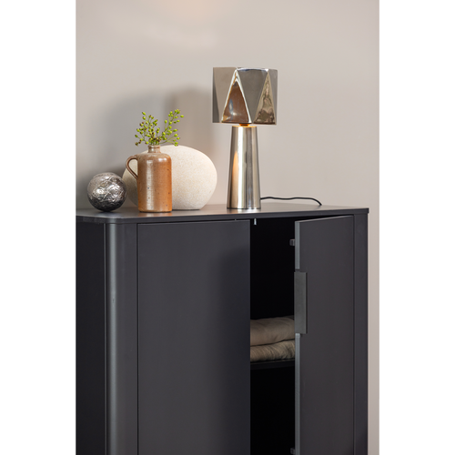 WOOOD kast 2-deurs Gunnar - Grenen - Matzwart - 135x85x39 - vtwonen shop