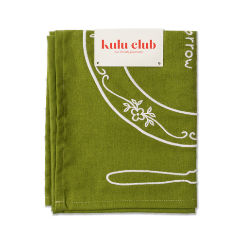 Kulu Club placemats - vintage borden - linnenmix - set van 2