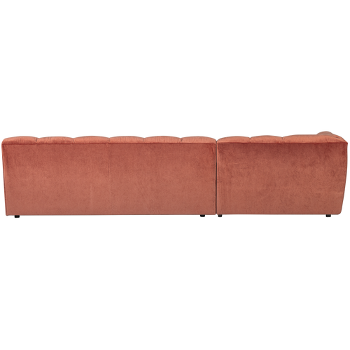 WOOOD chaise longue bank links Allure - Fluweel - Blush - 79x324x165 - vtwonen shop