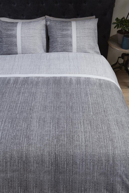 Riviera Maison Amsterdam Loft dekbedovertrek - Lits-Jumeaux XL - 260x200/220 - Grijs