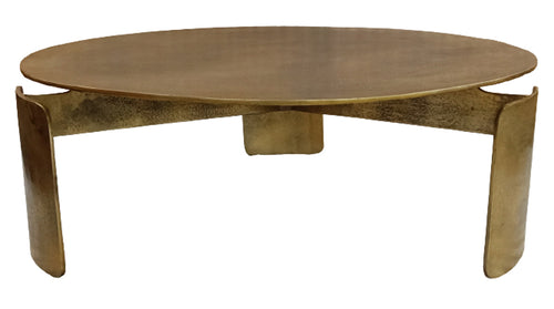 StarFurn Salontafel Darwin - Rond Goud Metaal - 90x90x28cm - vtwonen shop