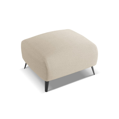 LaMiaSofa Poef Genova - chenille stof - donkerbeige - 65x65x44