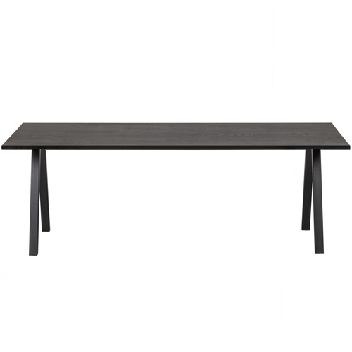 WOOOD tafel met 2-stand poot Tablo - Eiken/Metaal - Zwart - 75x180x90 - vtwonen shop