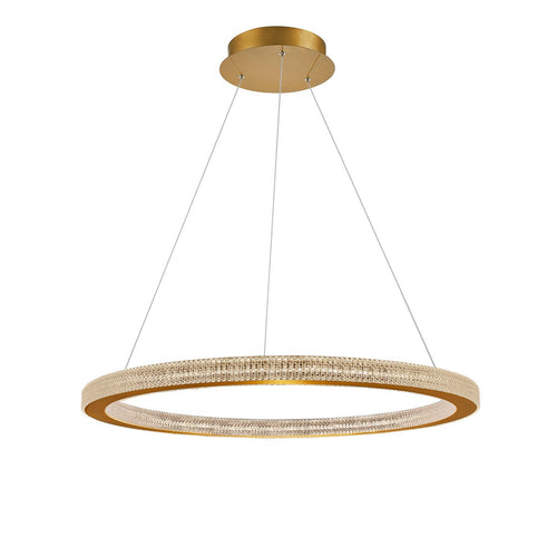 Merano Cincinnati Geïntegreerde LED Hanglamp Plafondlamp Antiek Goud Messing Aluminium LED 80W 4452Lm 3000K
