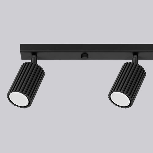 Sollux Lighting Plafondlamp KARBON 4L zwart - 81x6,5x16,5cm