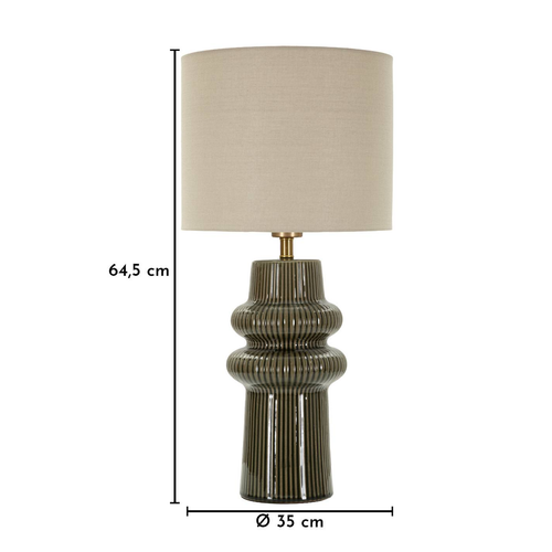 Mauro Ferretti tafellamp - Ø 30x64,5 cm - groen/beige