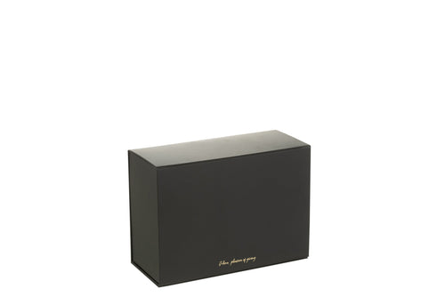 J-Line geschenkdoos - papier - zwart - small