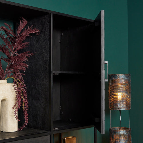 StarFurn Vakkenkast New York Supreme XXL - Zwart Hout - 160x45x200cm - vtwonen shop