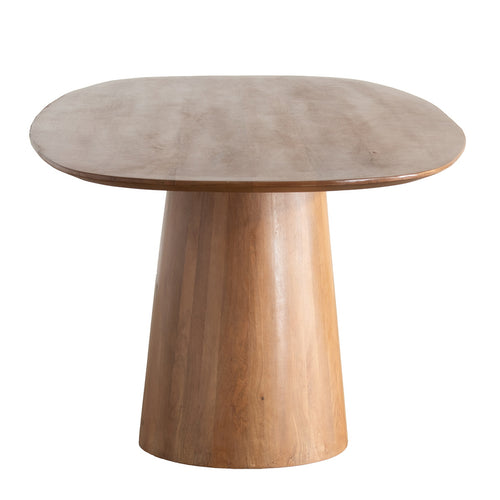 Giga Meubel Eettafel Stijn - Bruin Hout Deens Ovaal - 160x100x76cm