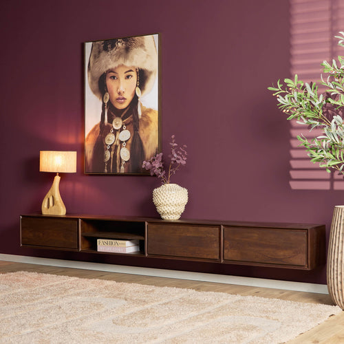 Starfurn Tv-meubel Ambiance - Zwevend - Bruin Hout - 280x35x30cm