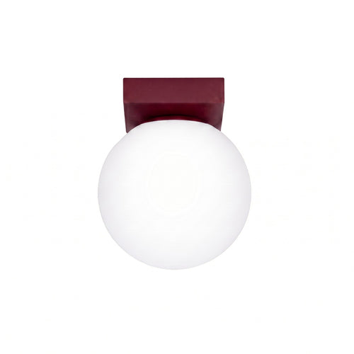 Sollux Lighting Plafondlamp YOLI 1 bordeaux - 12x12x14,5cm