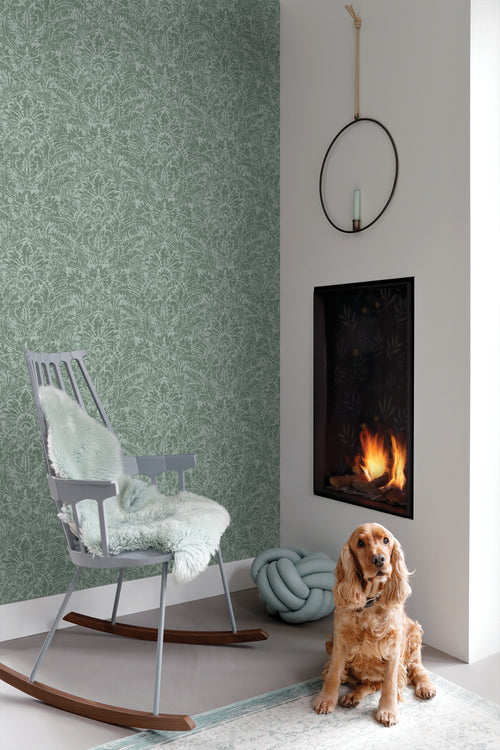 ESTAhome behang ornamenten blauwgroen - 50 x 900 cm - 131614 - vtwonen shop