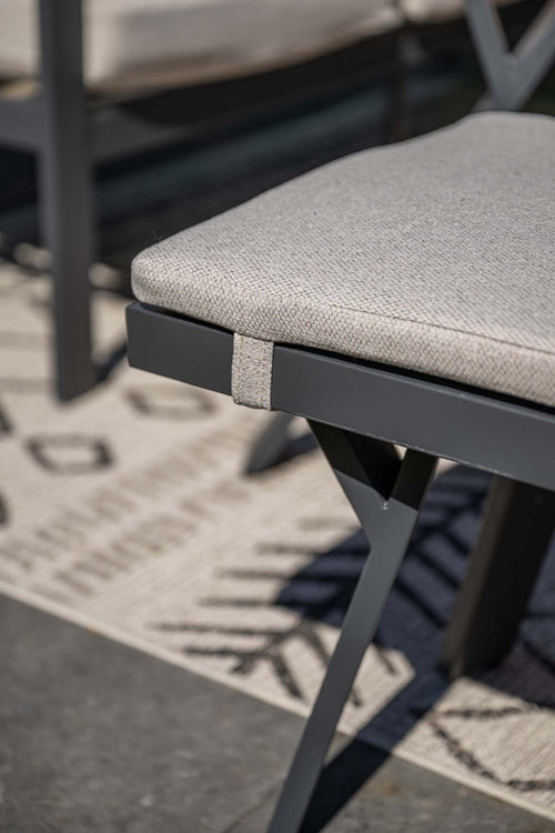 Sergio aluminium lounge-diningset - 8-persoons - links - zand - vtwonen shop