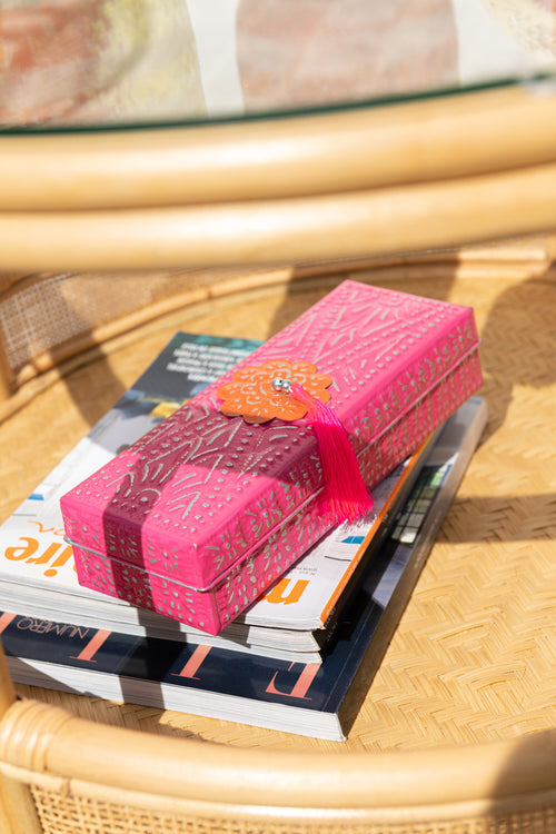 J-Line doos Kurt - metaal - roze - 2 stuks - vtwonen shop